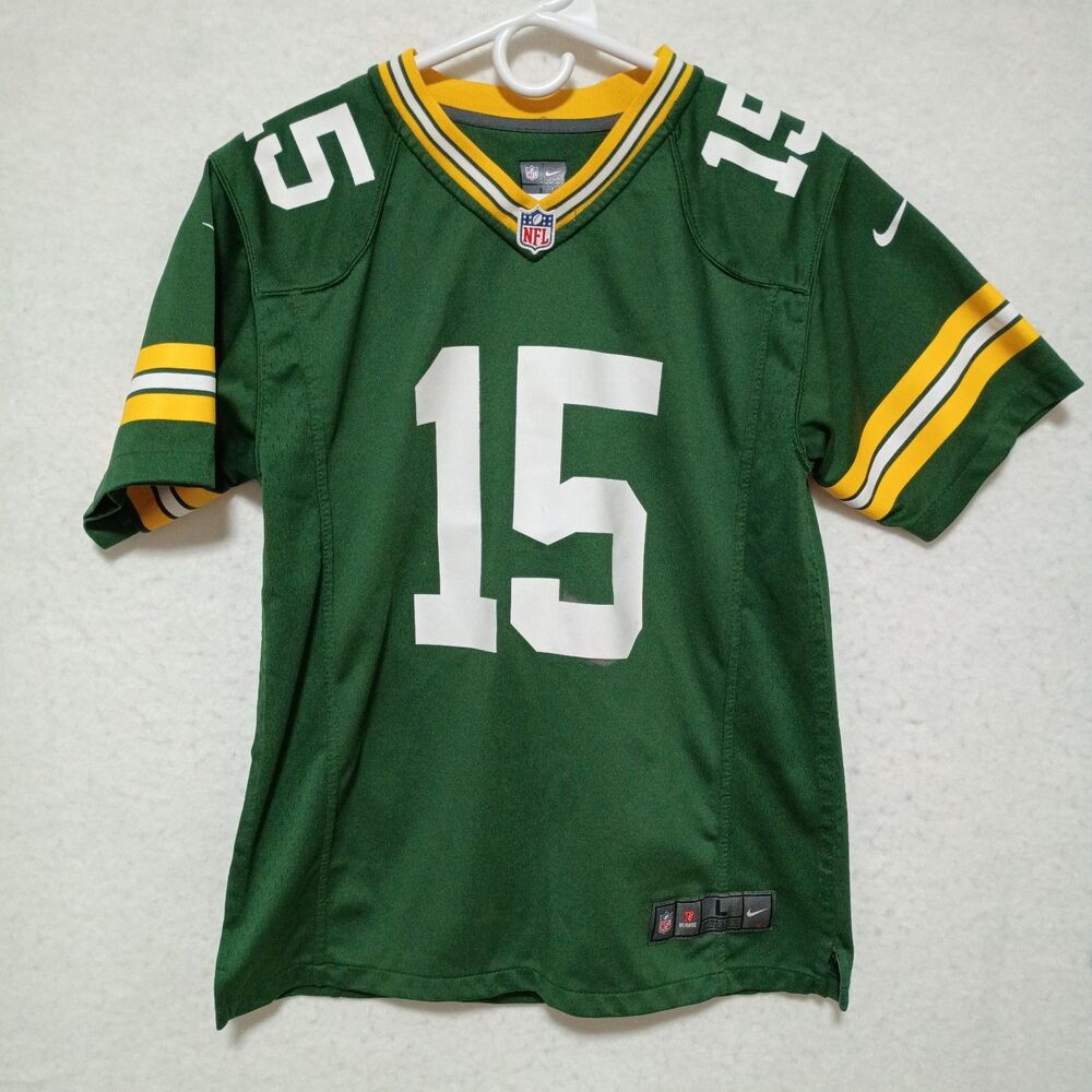 Nike Green Bay Packers Bart Starr 15 Game Jersey Youth Large Green NFL Football